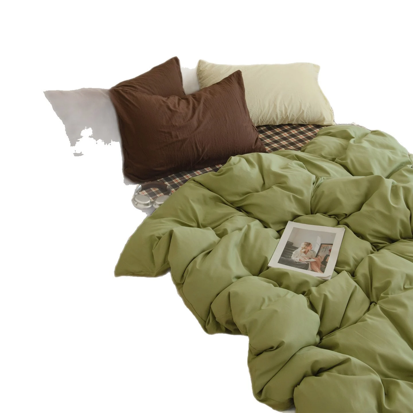 Mix-and-match Skin-friendly Washed Cotton Four-piece Set — image 14