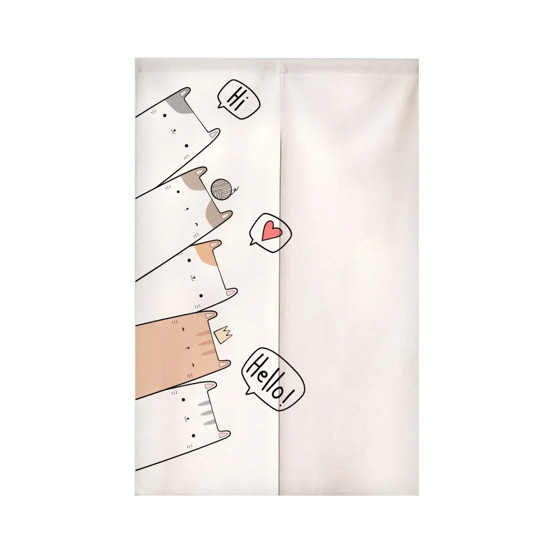 Modern Minimalist Cartoon Half-curtain With Cute Pet Cat Design For Kids Rooms And… — image 5