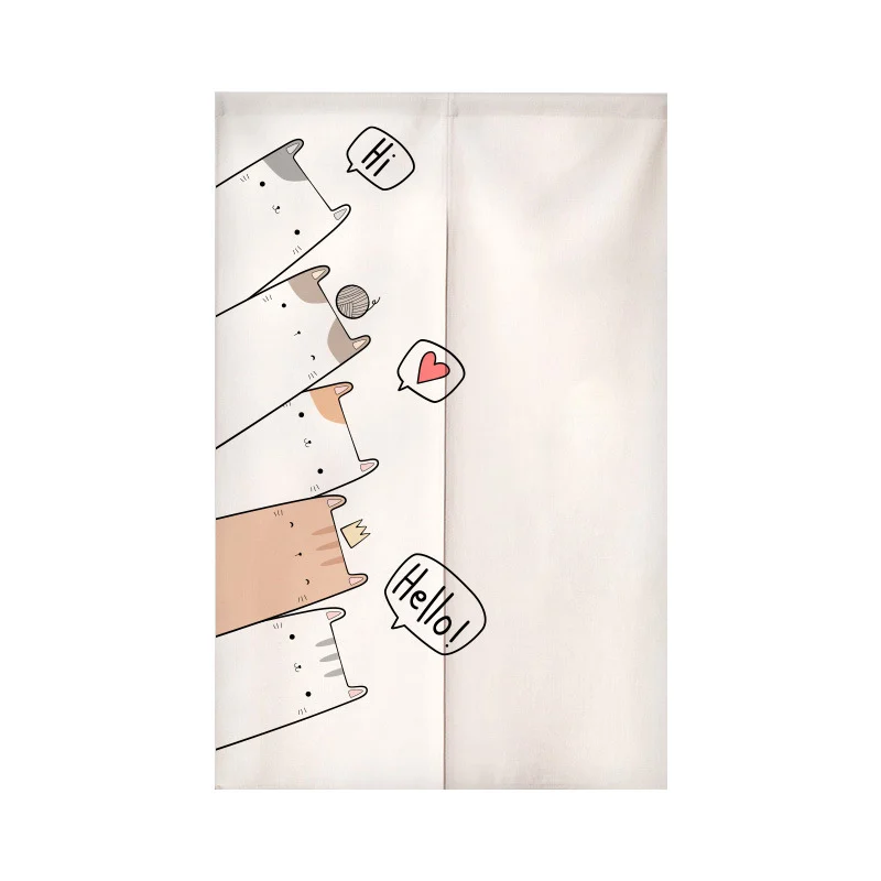 Modern Minimalist Cartoon Half-curtain With Cute Pet Cat Design For Kids Rooms And… — image 4