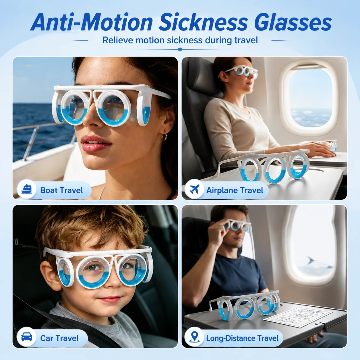 Modern Plastic Anti-motion Sickness Glasses For Halloween Christmas New Year Car… — image 8