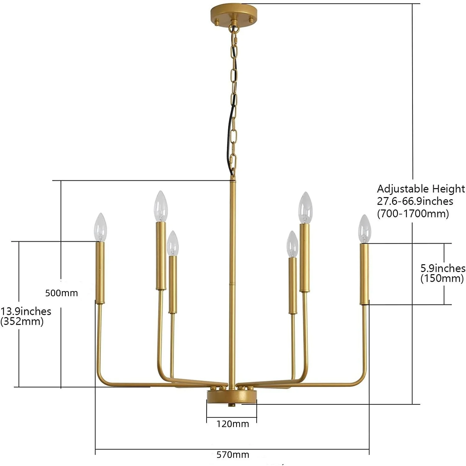 Modern Simple And Light Luxury American Wrought Iron Chandelier — image 3
