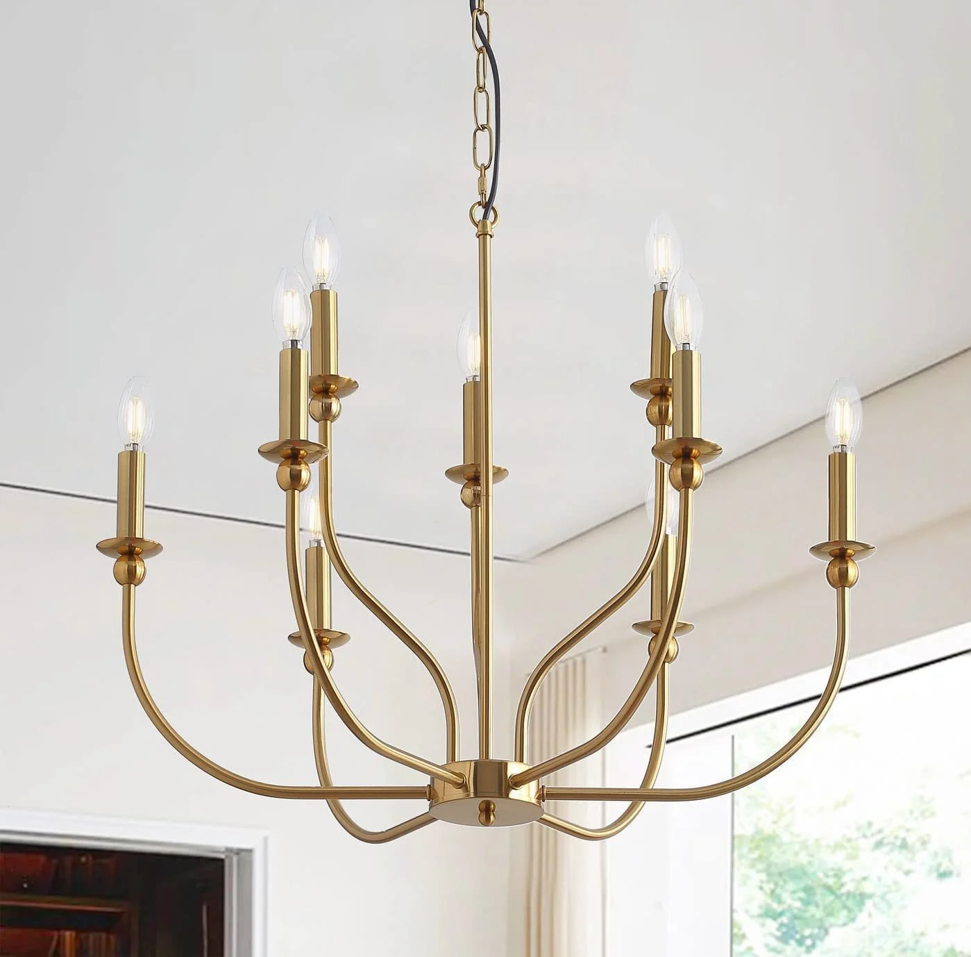 Modern Simple And Light Luxury American Wrought Iron Chandelier — variant image