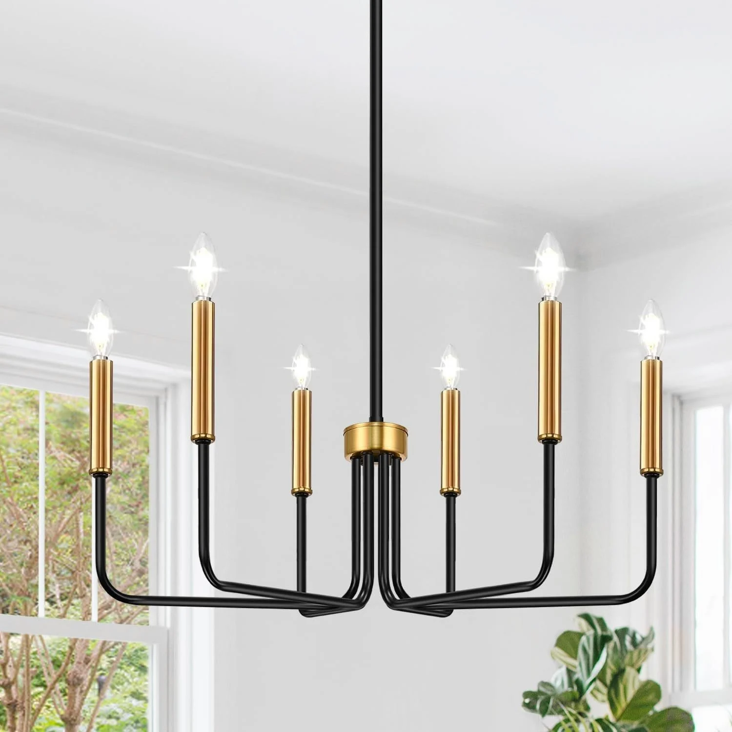 Modern Simple And Light Luxury American Wrought Iron Chandelier — variant image