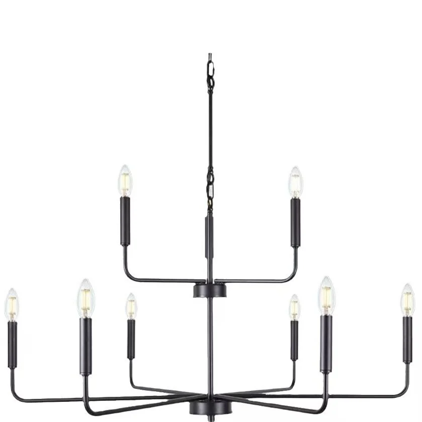 Modern Simple And Light Luxury American Wrought Iron Chandelier — variant image