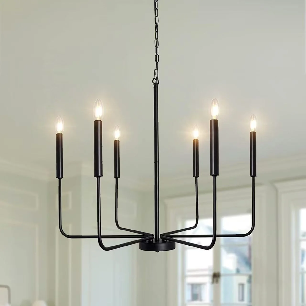 Modern Simple And Light Luxury American Wrought Iron Chandelier — variant image