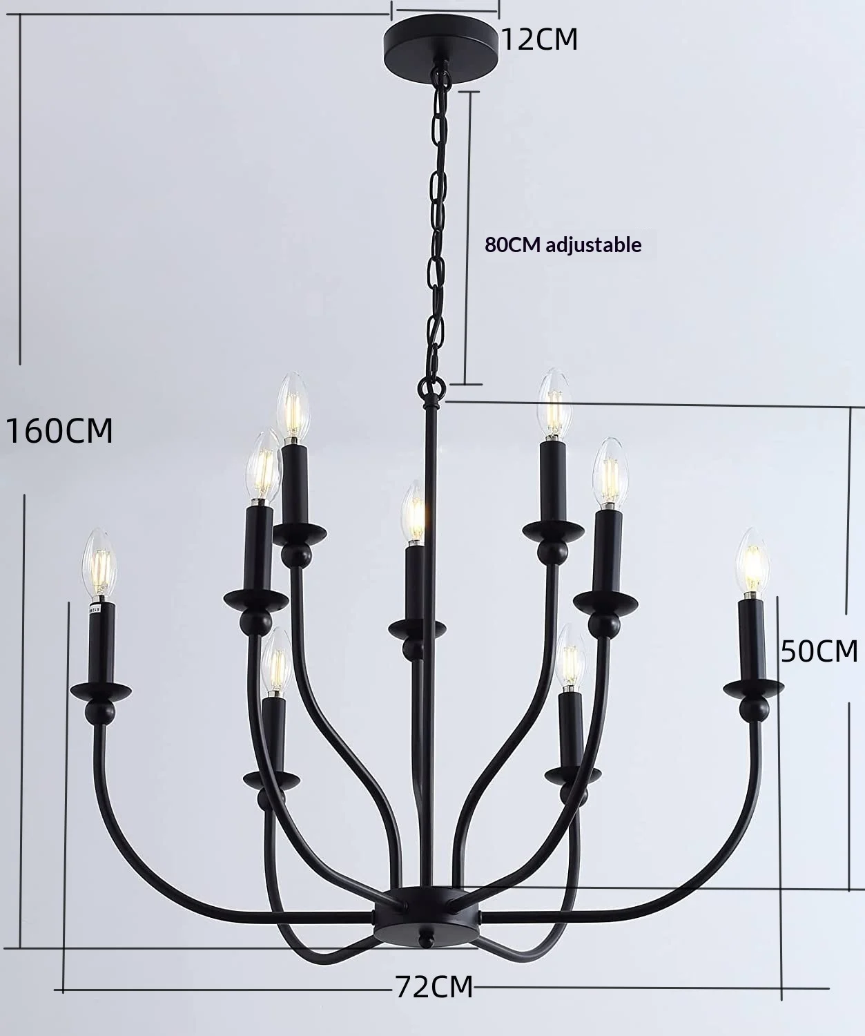 Modern Simple And Light Luxury American Wrought Iron Chandelier — image 5