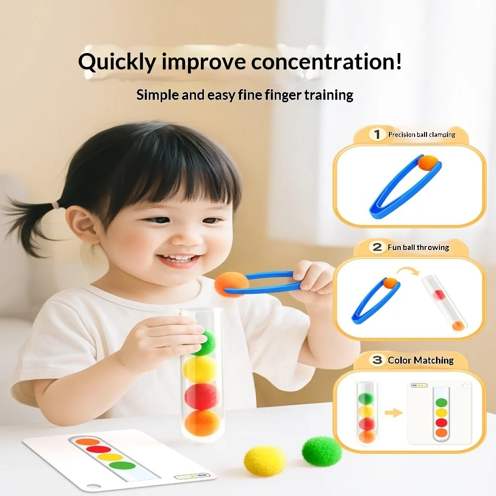 Montessori Wool Ball Early Learning Educational Toy Set — image 3