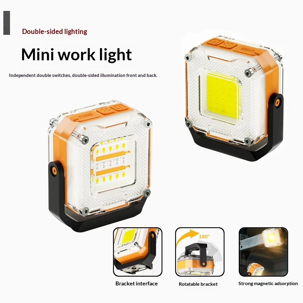Multifunctional Double-sided Cob Magnetic Camping Style Light 500 Lumens With Hook… — image 3