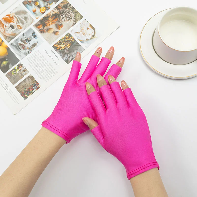 Multifunctional Half-finger Sun-protective Nail Art Gloves For Women — image 6