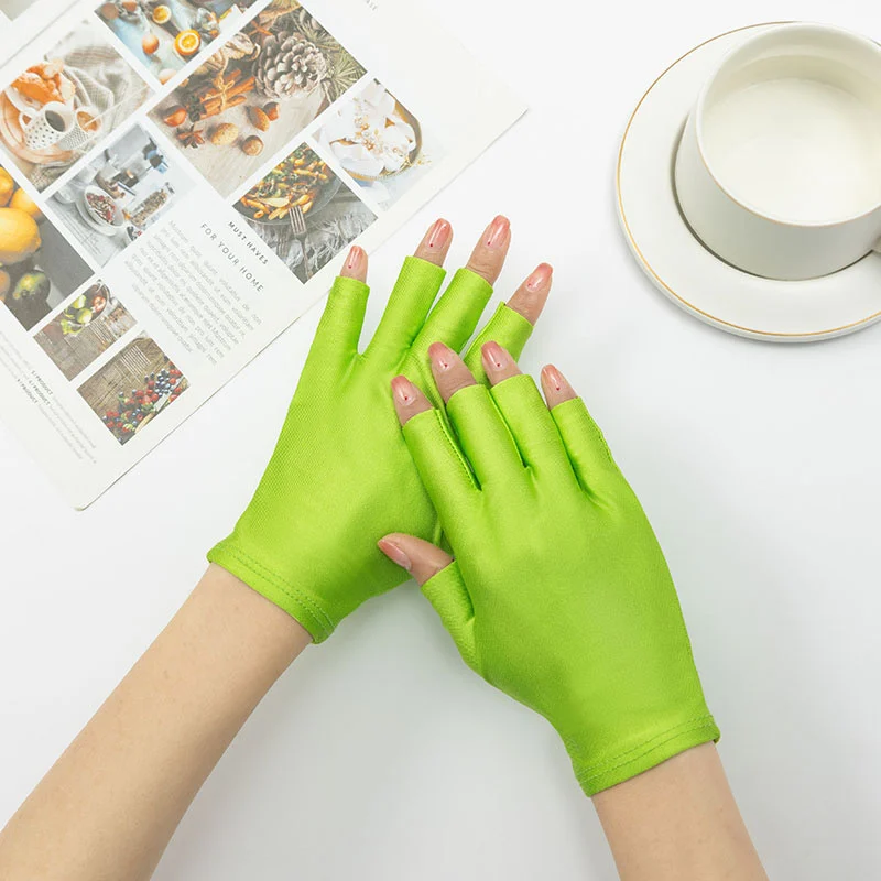 Multifunctional Half-finger Sun-protective Nail Art Gloves For Women — variant image