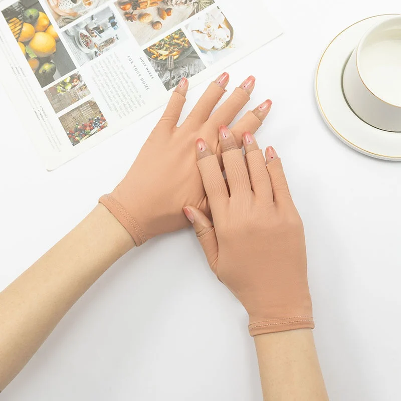 Multifunctional Half-finger Sun-protective Nail Art Gloves For Women — image 4
