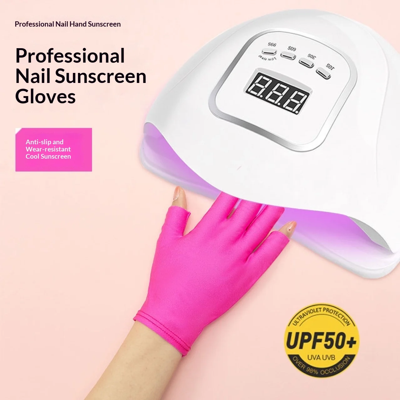 Multifunctional Half-finger Sun-protective Nail Art Gloves For Women — image 7