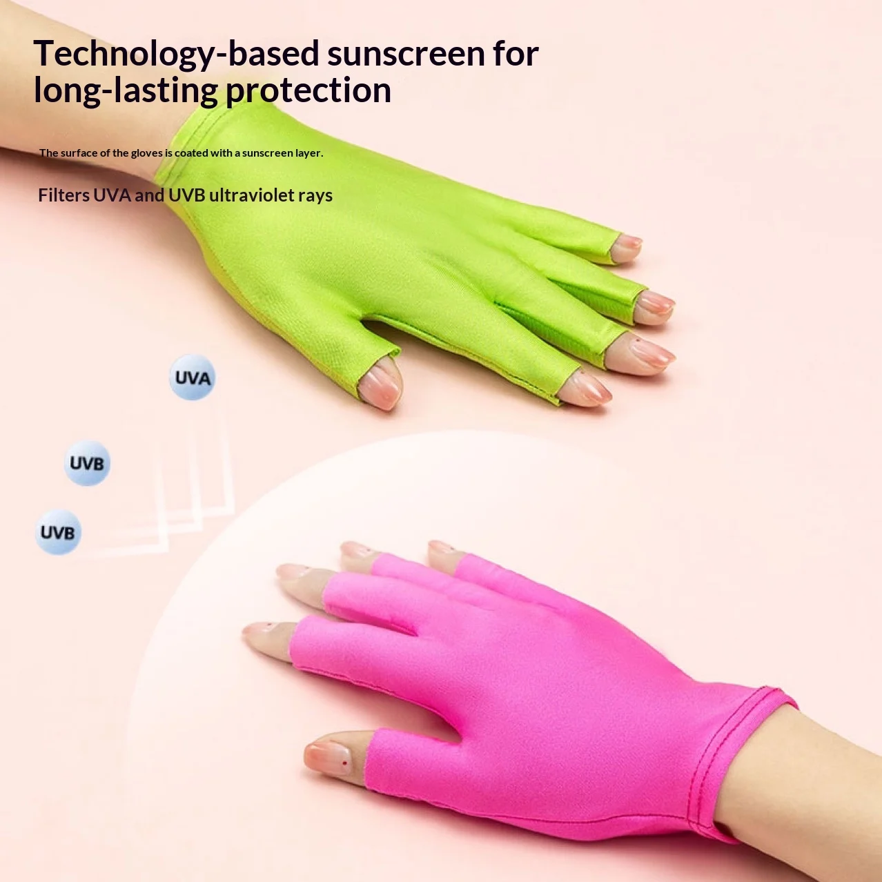 Multifunctional Half-finger Sun-protective Nail Art Gloves For Women — image 2