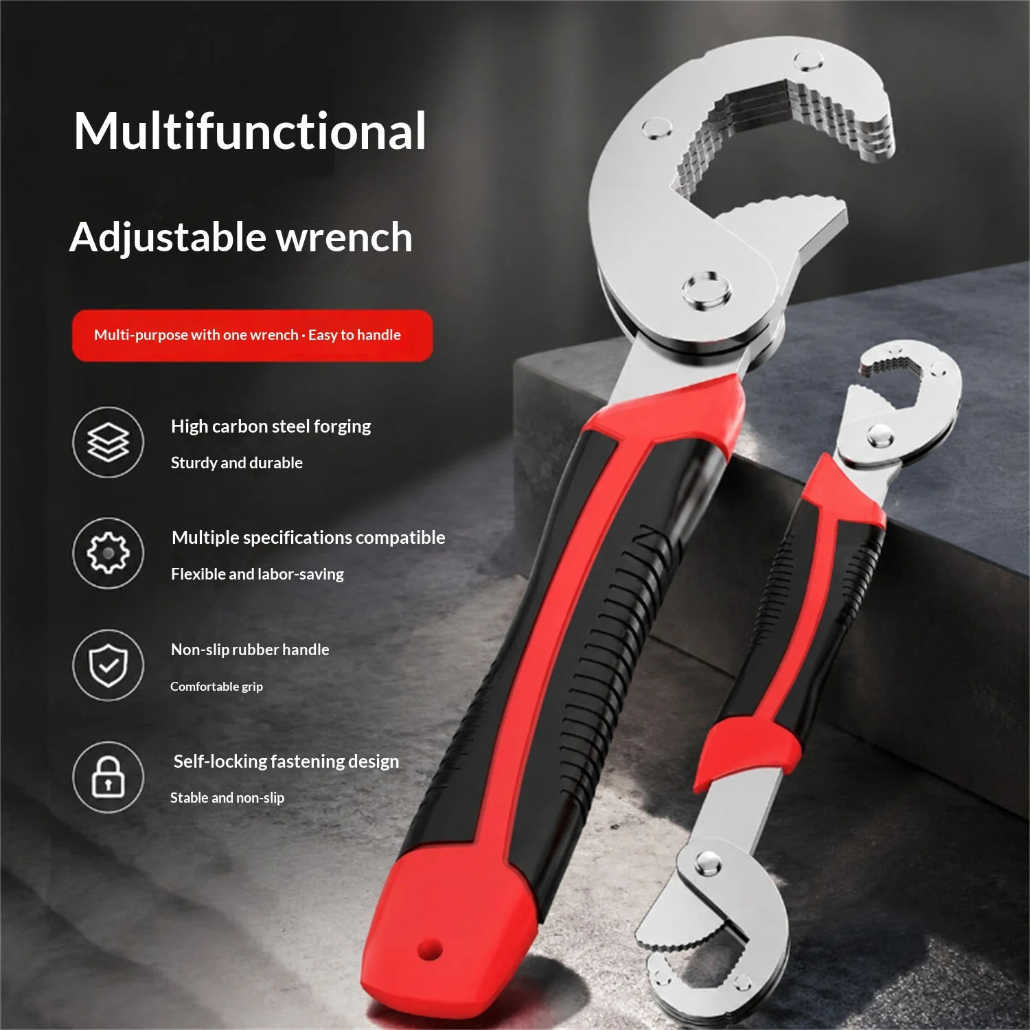 Multifunctional Large Opening Adjustable Wrench — image 4