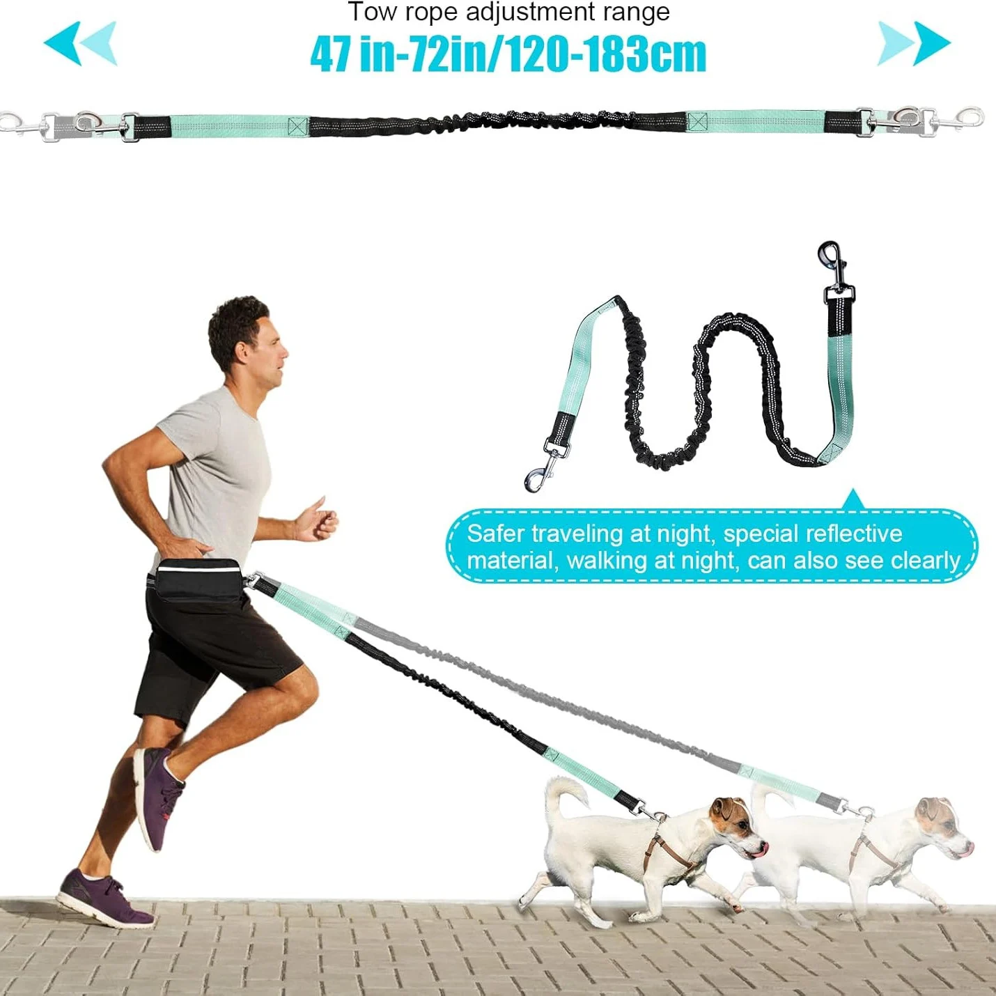 Multifunctional Running Waist Pack With Leash Portable For Dog Walking And Explosion-proof — image 3