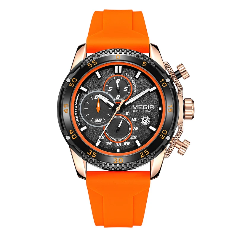 Multifunctional Three-eye Chronograph With Silicone Strap — image 5
