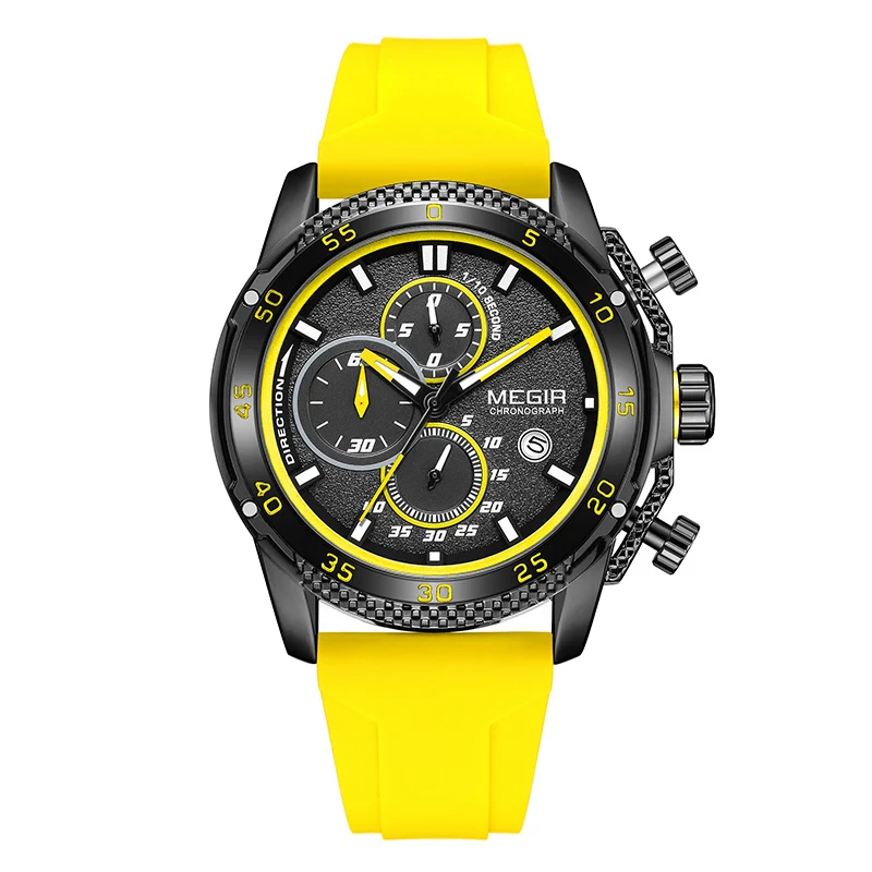 Multifunctional Three-eye Chronograph With Silicone Strap — image 4
