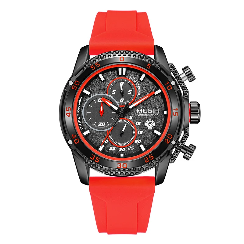 Multifunctional Three-eye Chronograph With Silicone Strap — variant image