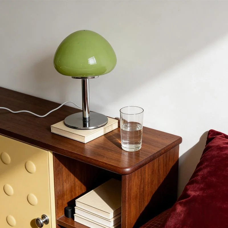 Mushroom Shaped Glass Table Lamp - Modern Decorative Desk Light For Living Room… — image 2