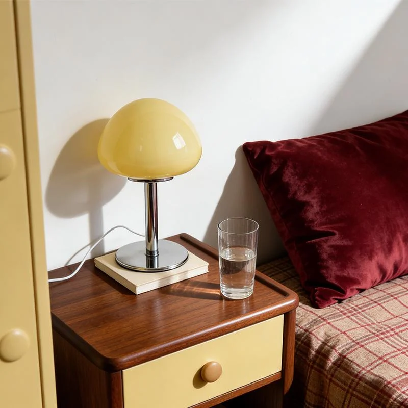 Mushroom Shaped Glass Table Lamp - Modern Decorative Desk Light For Living Room… — image 6