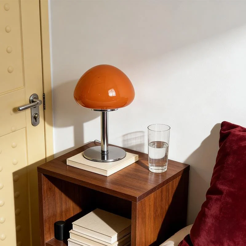 Mushroom Shaped Glass Table Lamp - Modern Decorative Desk Light For Living Room… — image 4