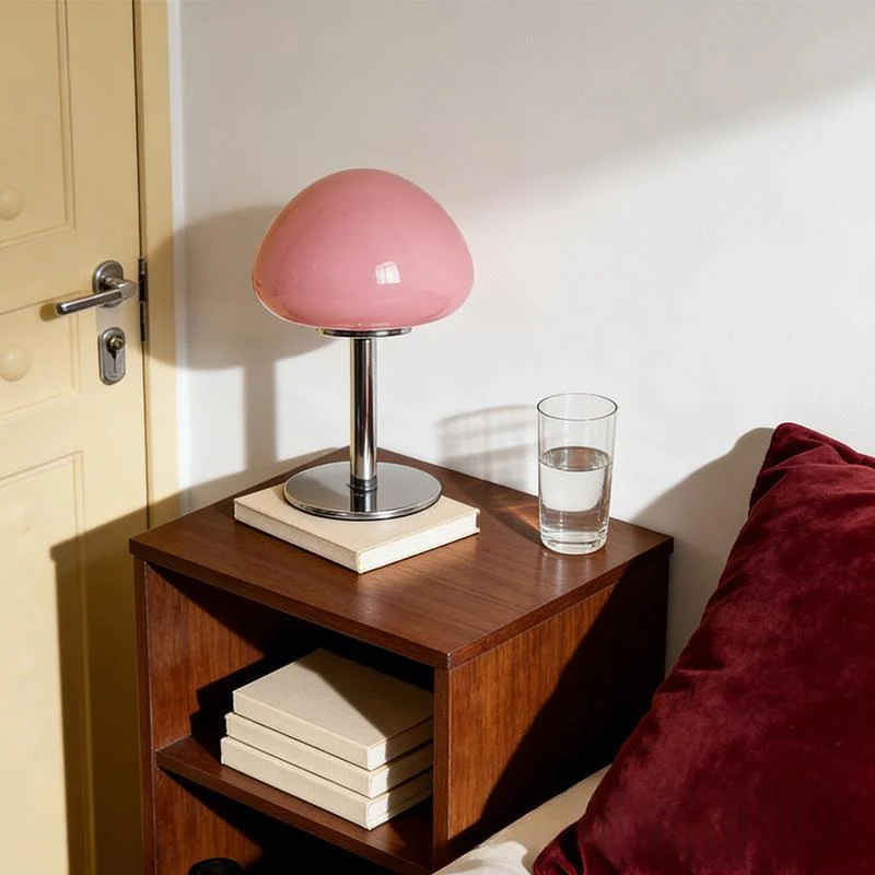 Mushroom Shaped Glass Table Lamp - Modern Decorative Desk Light For Living Room… — image 3