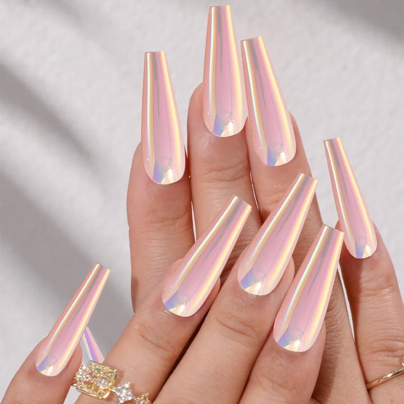 Nail Art Aurora Finished Long Stickers Laser Tips — image 4