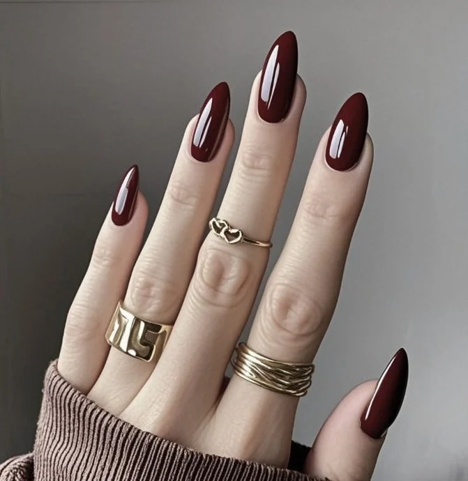 Nail Art Solid Color Series Long Almond-shape Press On Nails — image 5