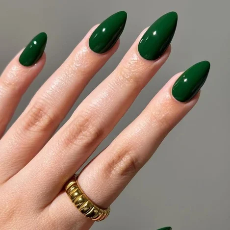 Nail Art Solid Color Series Long Almond-shape Press On Nails — image 11
