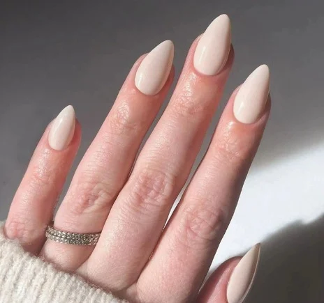 Nail Art Solid Color Series Long Almond-shape Press On Nails — image 7