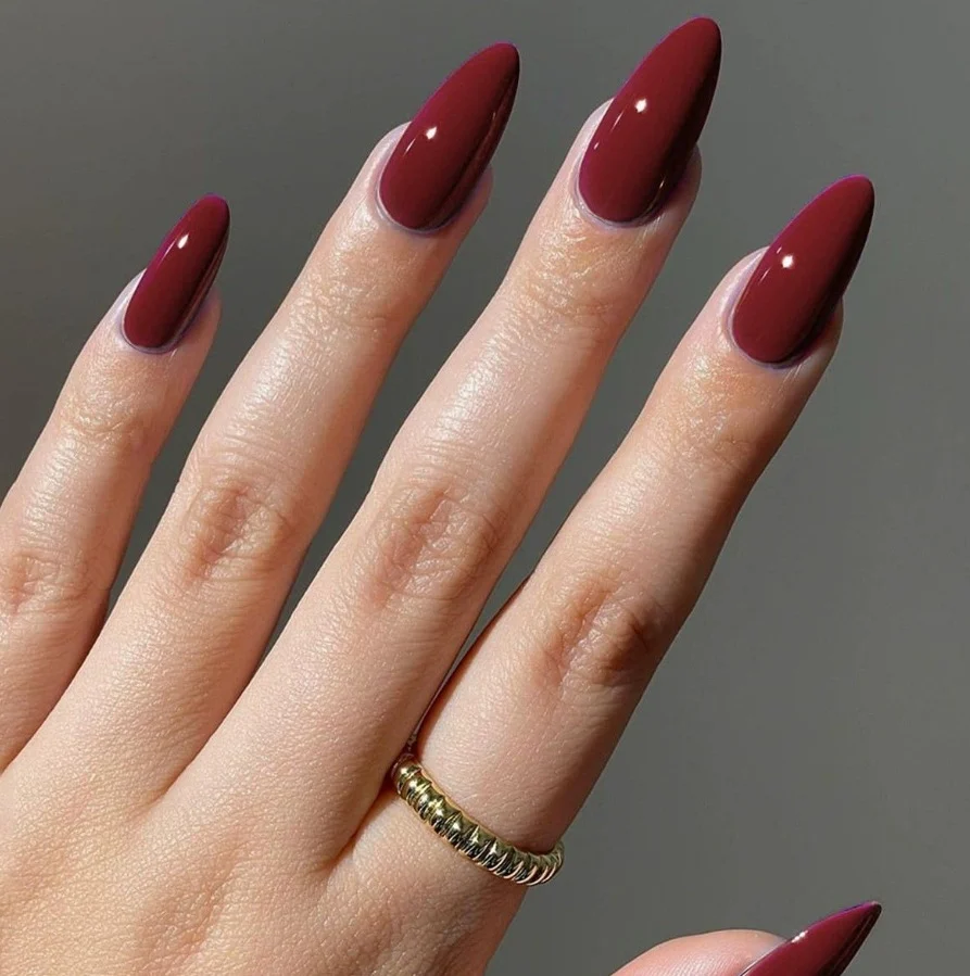 Nail Art Solid Color Series Long Almond-shape Press On Nails — image 8