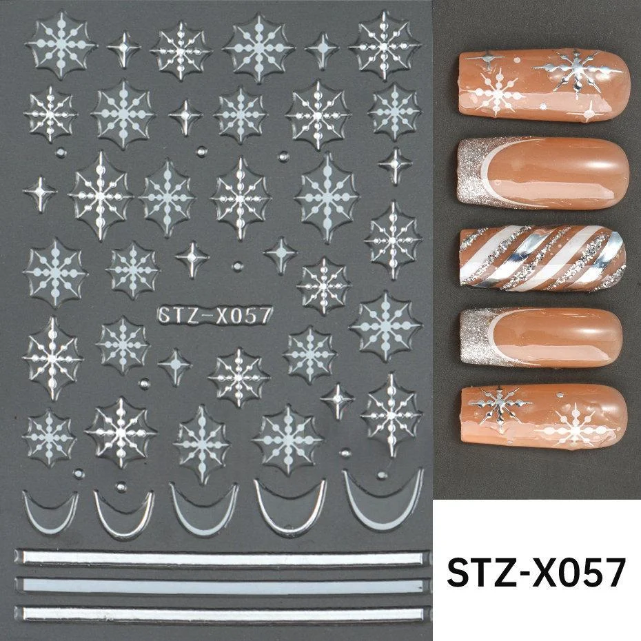 Nail Art Stickers Valentines Day Black-and-white Heart French-style With Irregular… — variant image