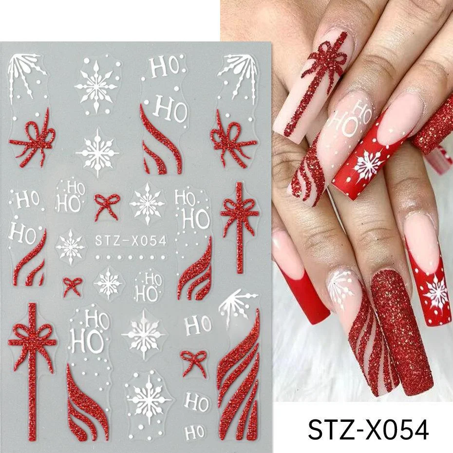 Nail Art Stickers Valentines Day Black-and-white Heart French-style With Irregular… — variant image
