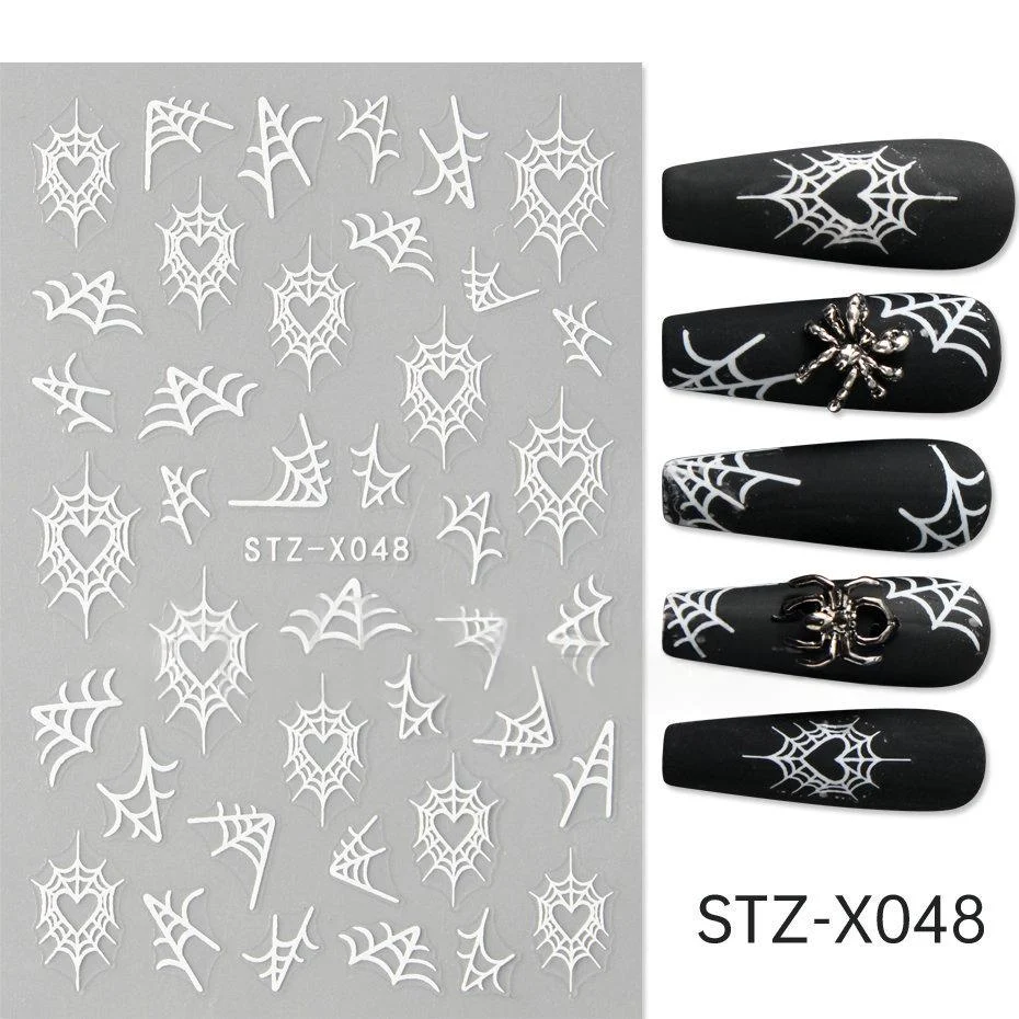 Nail Art Stickers Valentines Day Black-and-white Heart French-style With Irregular… — variant image