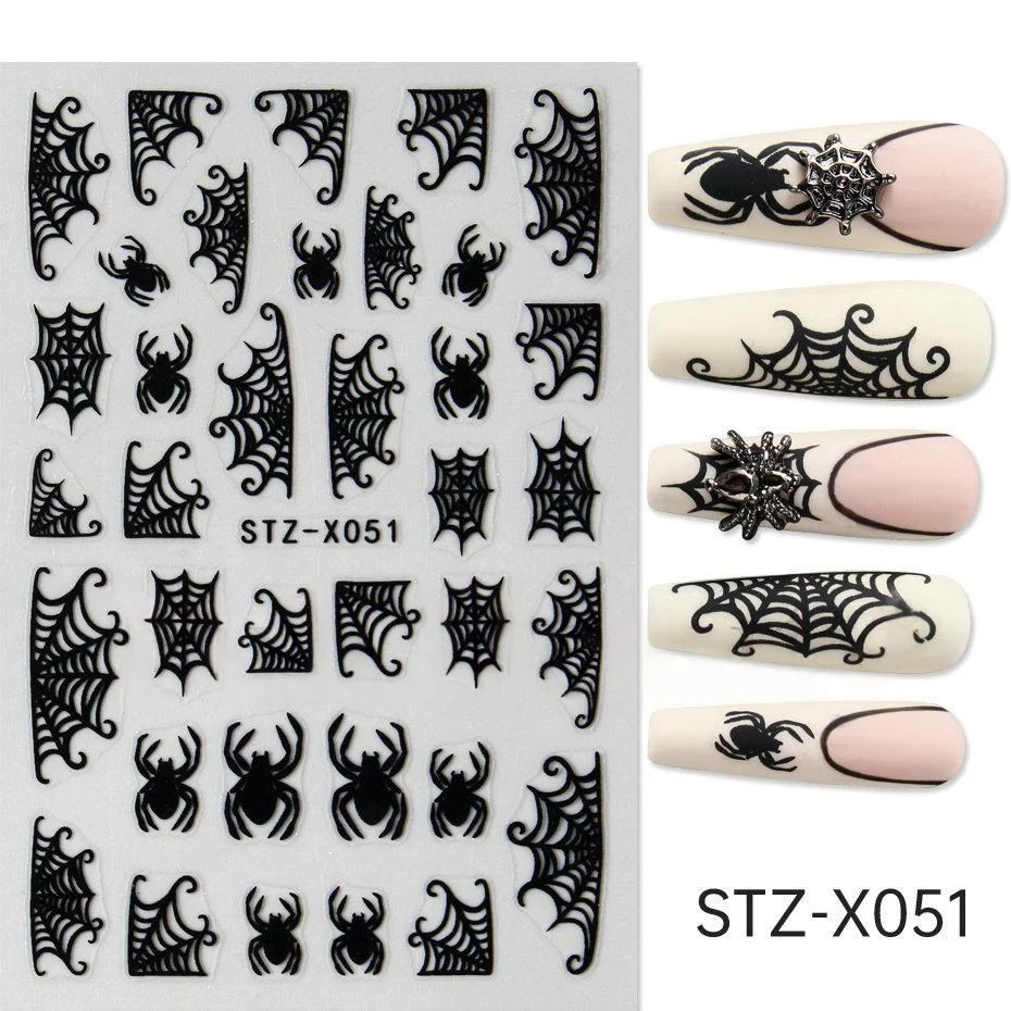Nail Art Stickers Valentines Day Black-and-white Heart French-style With Irregular… — variant image