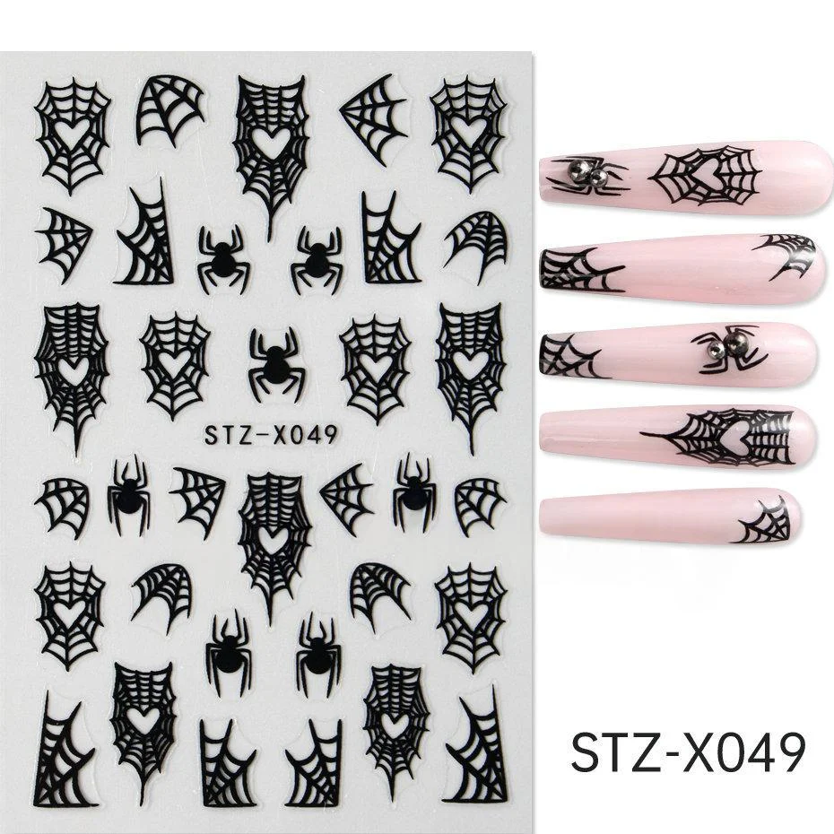 Nail Art Stickers Valentines Day Black-and-white Heart French-style With Irregular… — variant image
