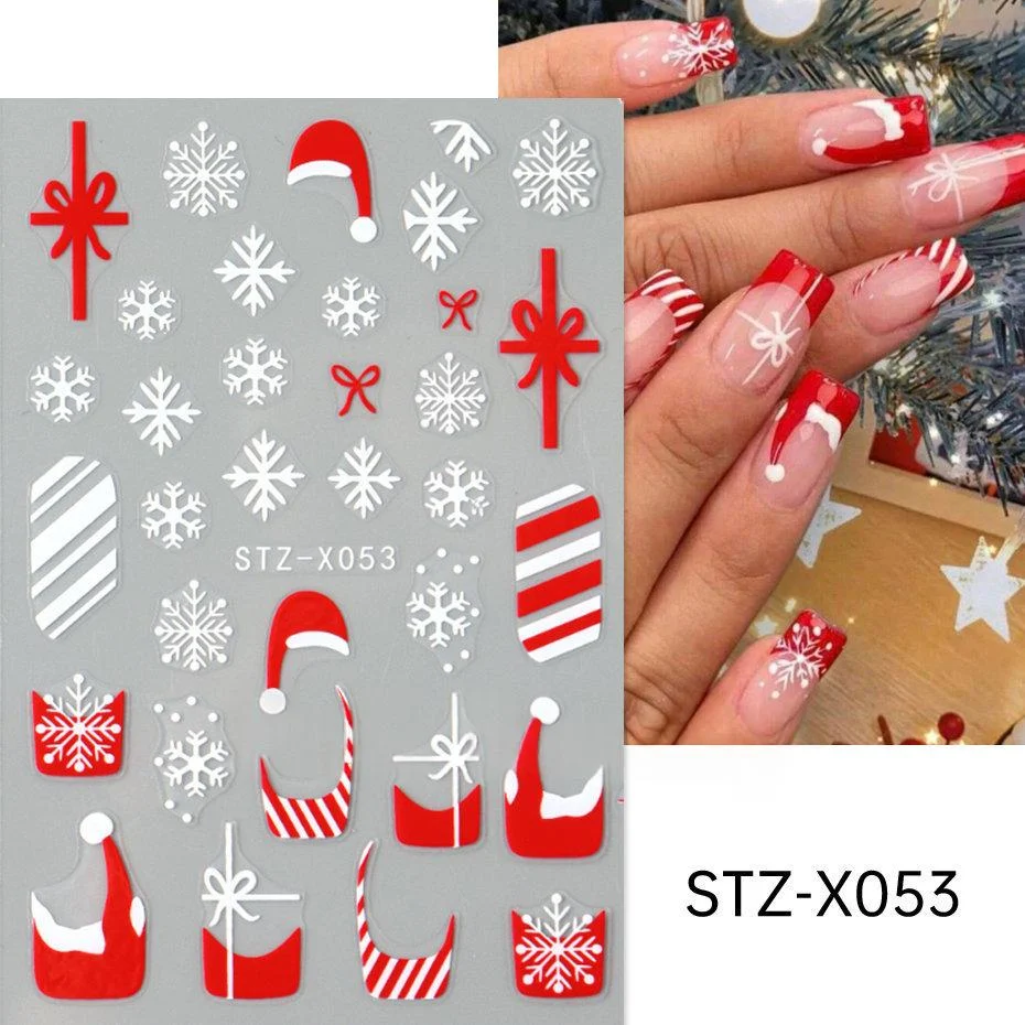 Nail Art Stickers Valentines Day Black-and-white Heart French-style With Irregular… — variant image