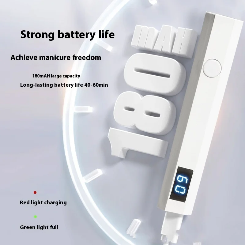 Nail Belt Display Screen Portable Home Power Storage Design Handheld Lamp Tip… — image 1