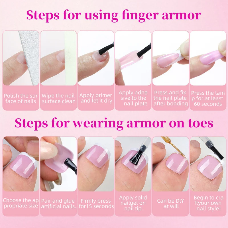 Nail Tips 144-piece Set Of Pre-designed Art For Hands And Feet — image 1