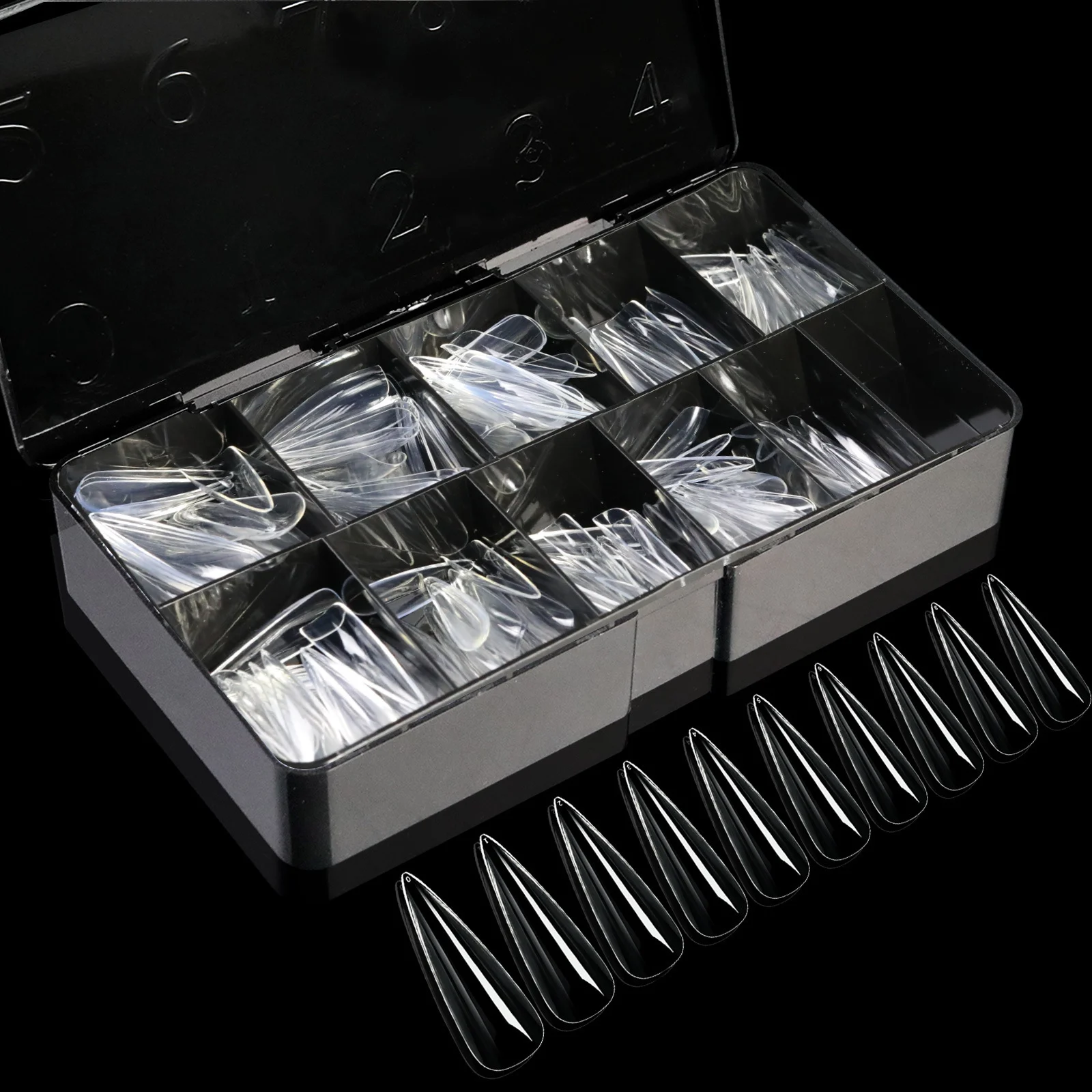 Nail Transparent Tips Shapes For Manicure Seamless False Nails Boxed Set — image 6