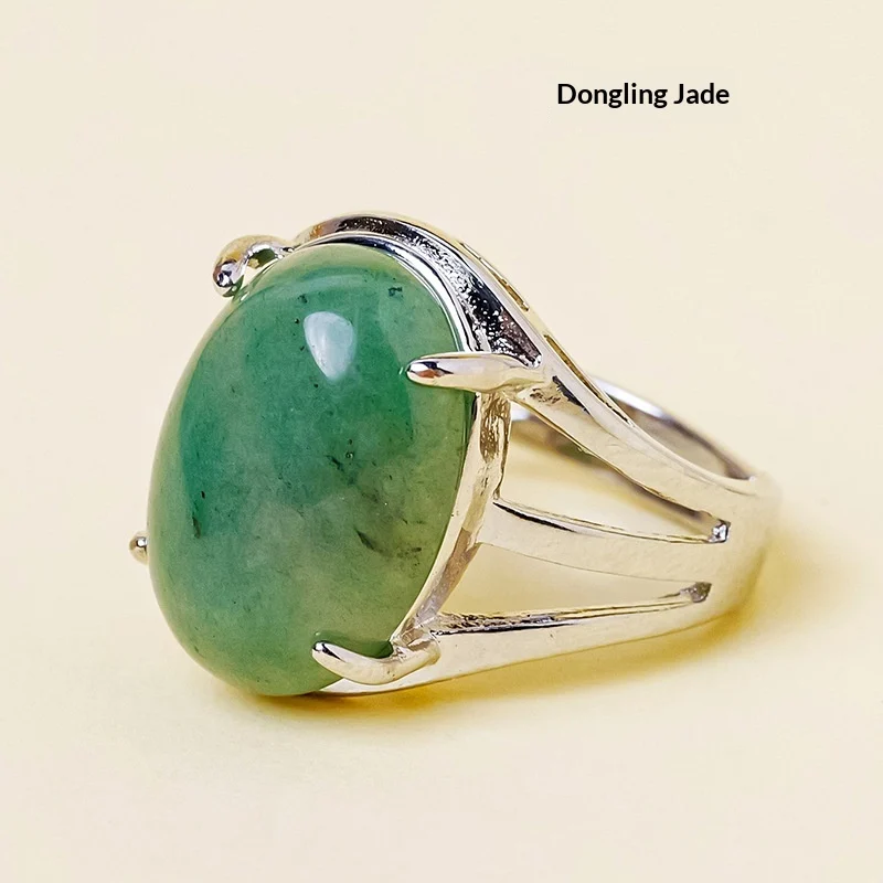 Natural Crystal Raw Stone Adjustable Ring — variant image