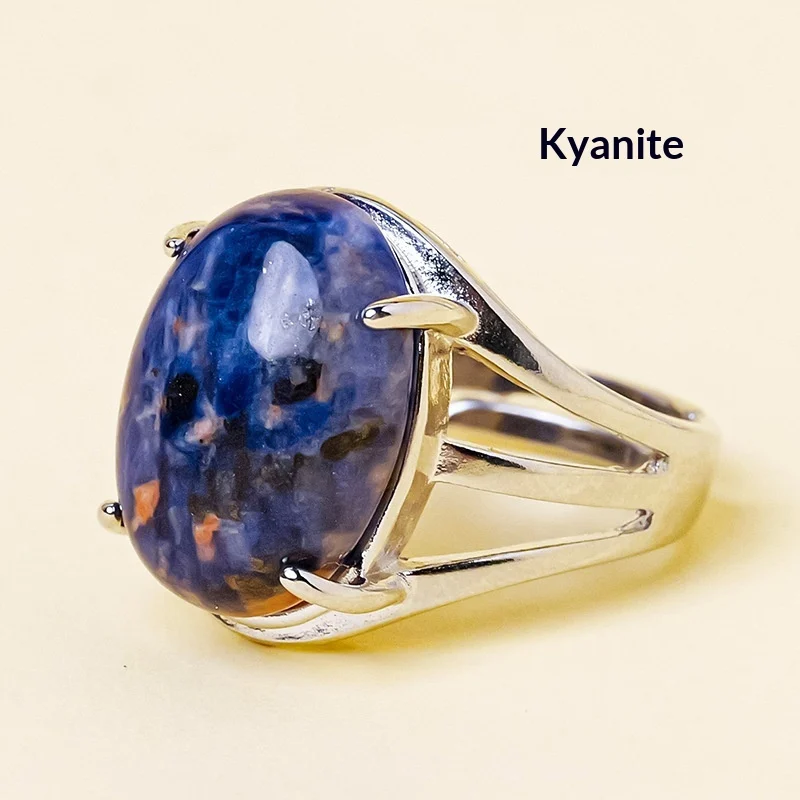 Natural Crystal Raw Stone Adjustable Ring — image 5