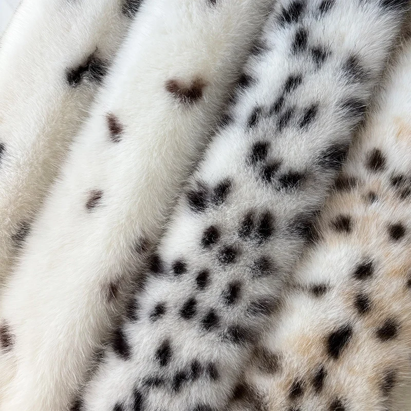 Natural Spotted Leopard Print Plush Cross Neck Scarf With A Korean-style Gentle Style… — image 8