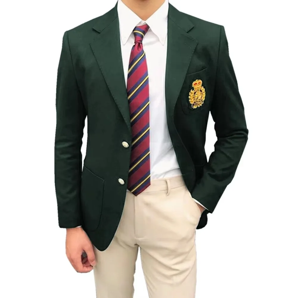 Navy Blue Korean-style Suit With A High-end Touch For Business Men — image 6