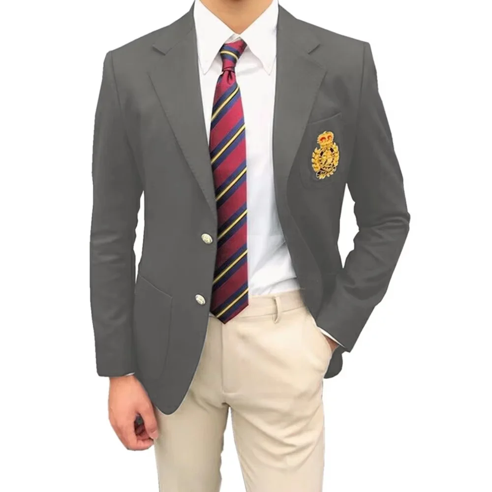 Navy Blue Korean-style Suit With A High-end Touch For Business Men — image 7