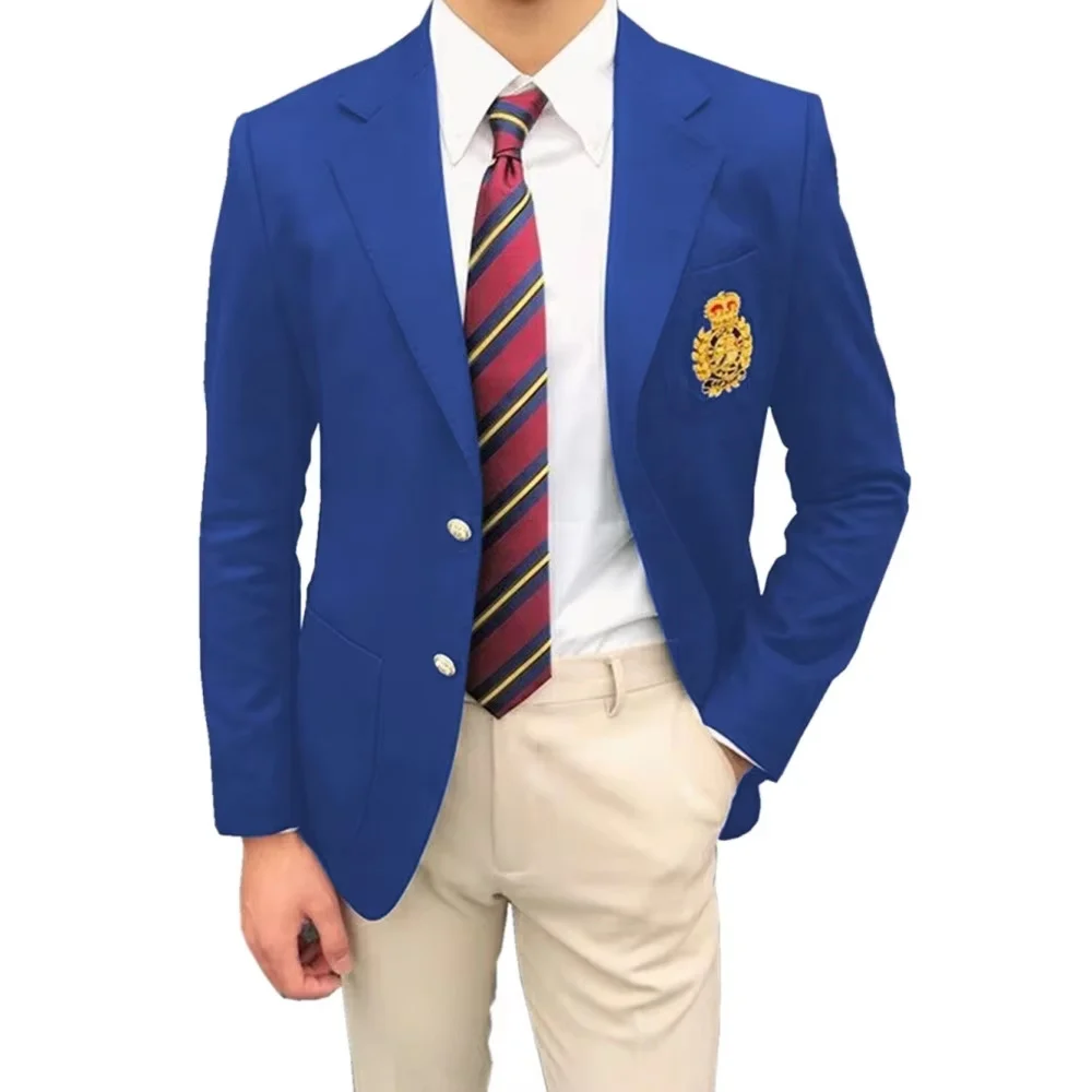 Navy Blue Korean-style Suit With A High-end Touch For Business Men — image 8