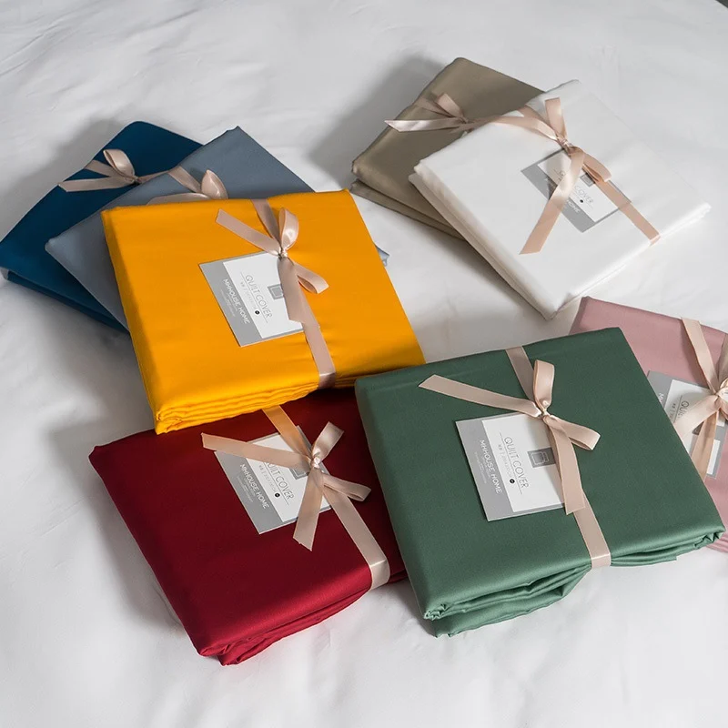 New 60-count Lyocell LF Grade Lenzing Solid Color Tencel Duvet Cover — image 8