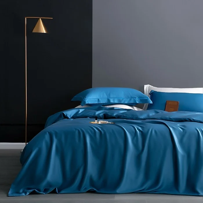 New 60-count Lyocell LF Grade Lenzing Solid Color Tencel Duvet Cover — image 4