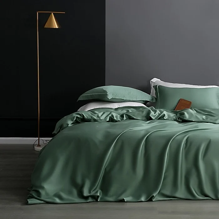 New 60-count Lyocell LF Grade Lenzing Solid Color Tencel Duvet Cover — image 11