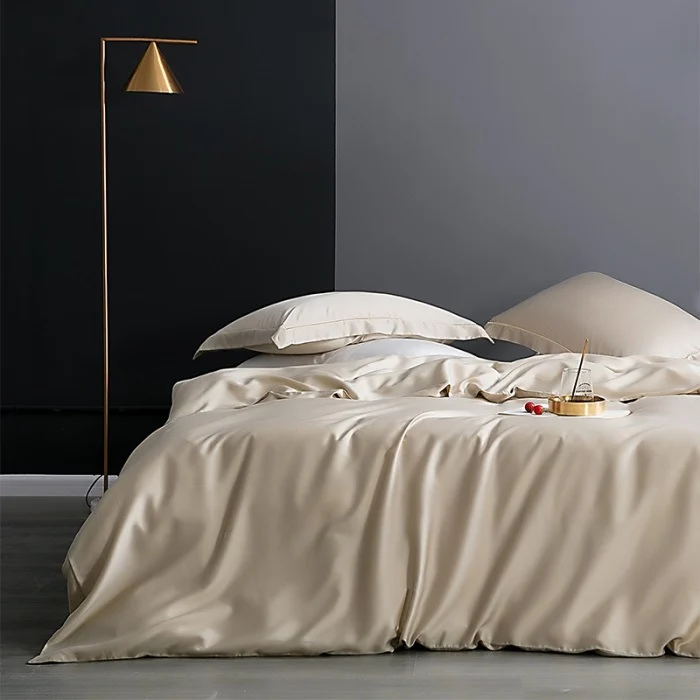 New 60-count Lyocell LF Grade Lenzing Solid Color Tencel Duvet Cover — image 7
